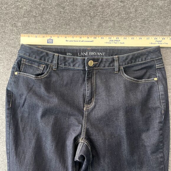 LANE BRYANT Jeans Womens 18 Dark Wash Mid Rise Stretch Boot Cut EUC Regular - Picture 9 of 15